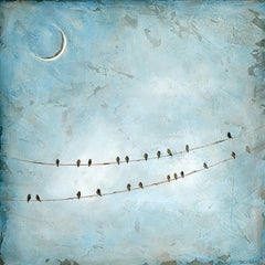 Birds in the Sky Blue, Original Painting