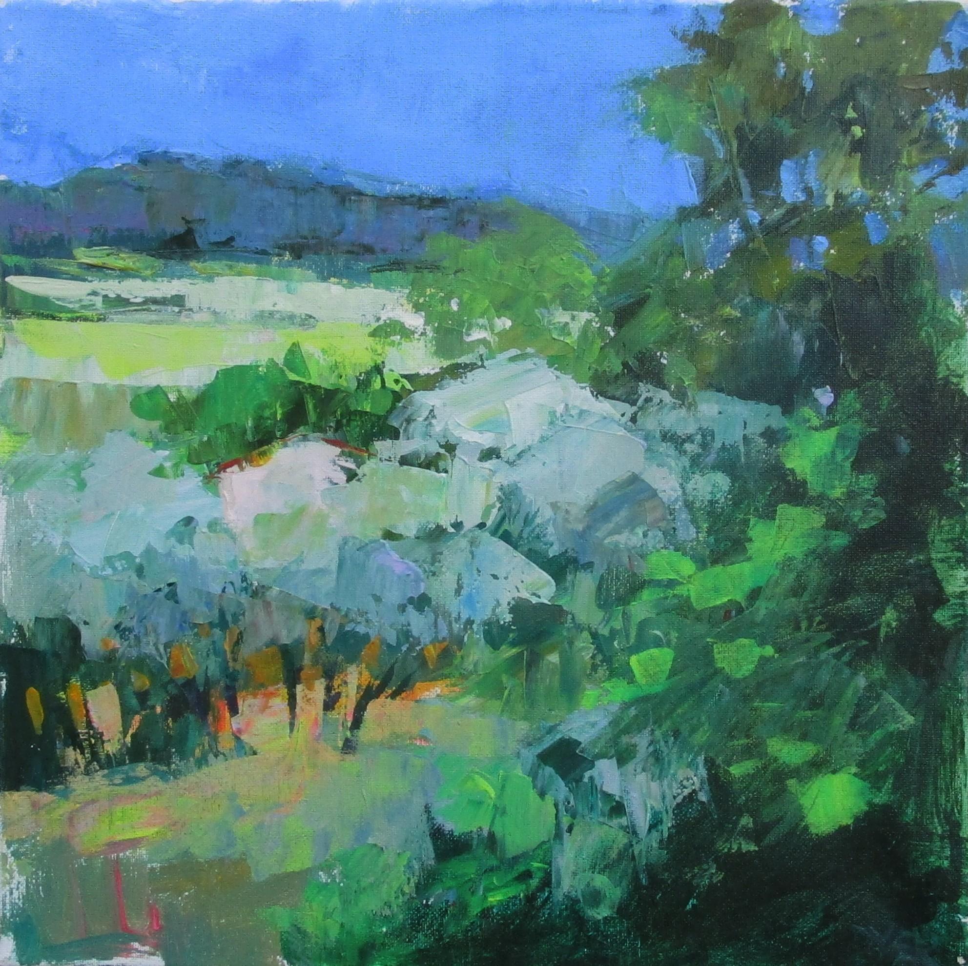 Hidden Pink House, Provence, Original Painting