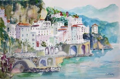 Peinture originale de la côte Amalfi
