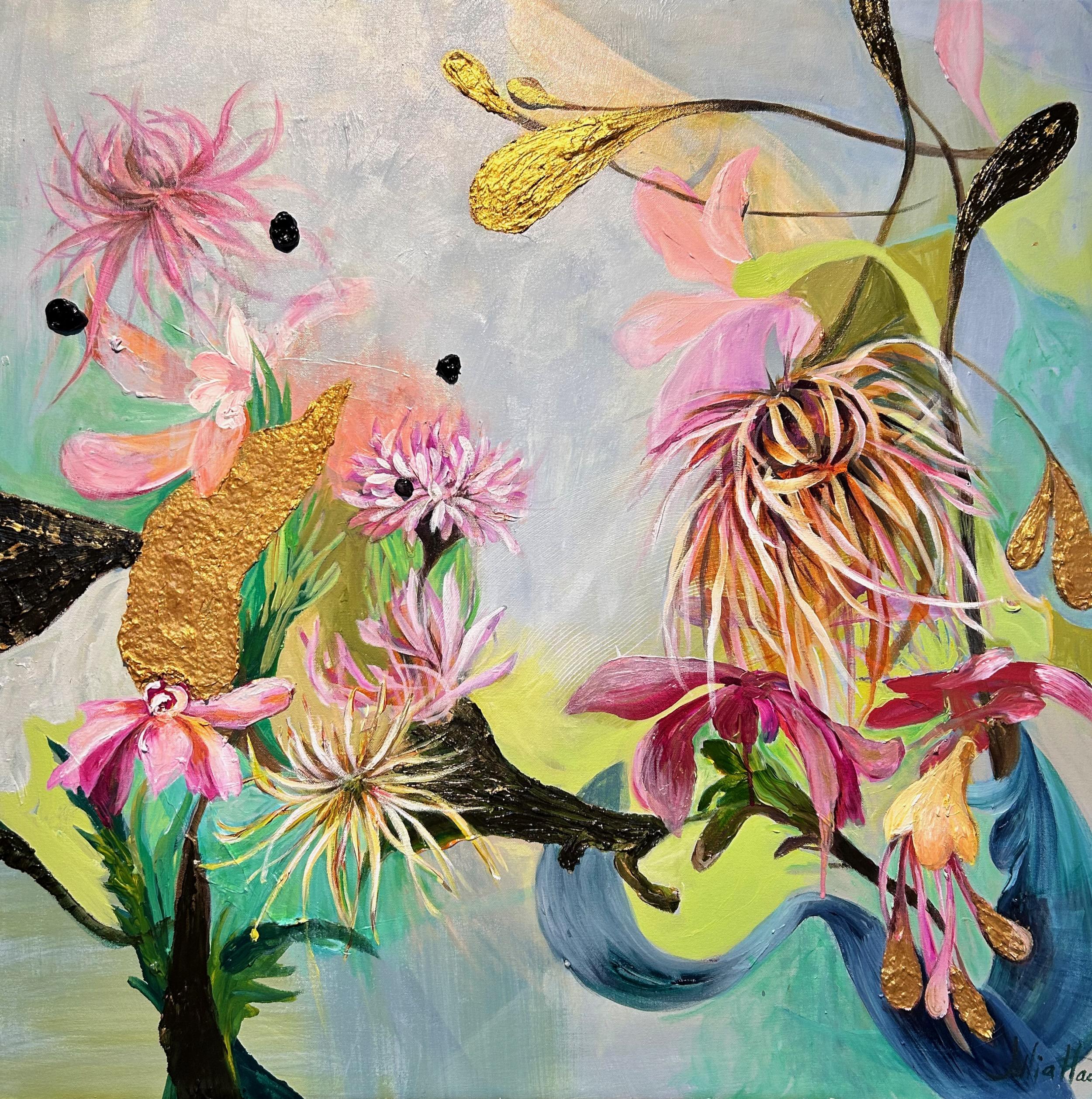 Floral Dance, Original Painting - Art by Julia Hacker