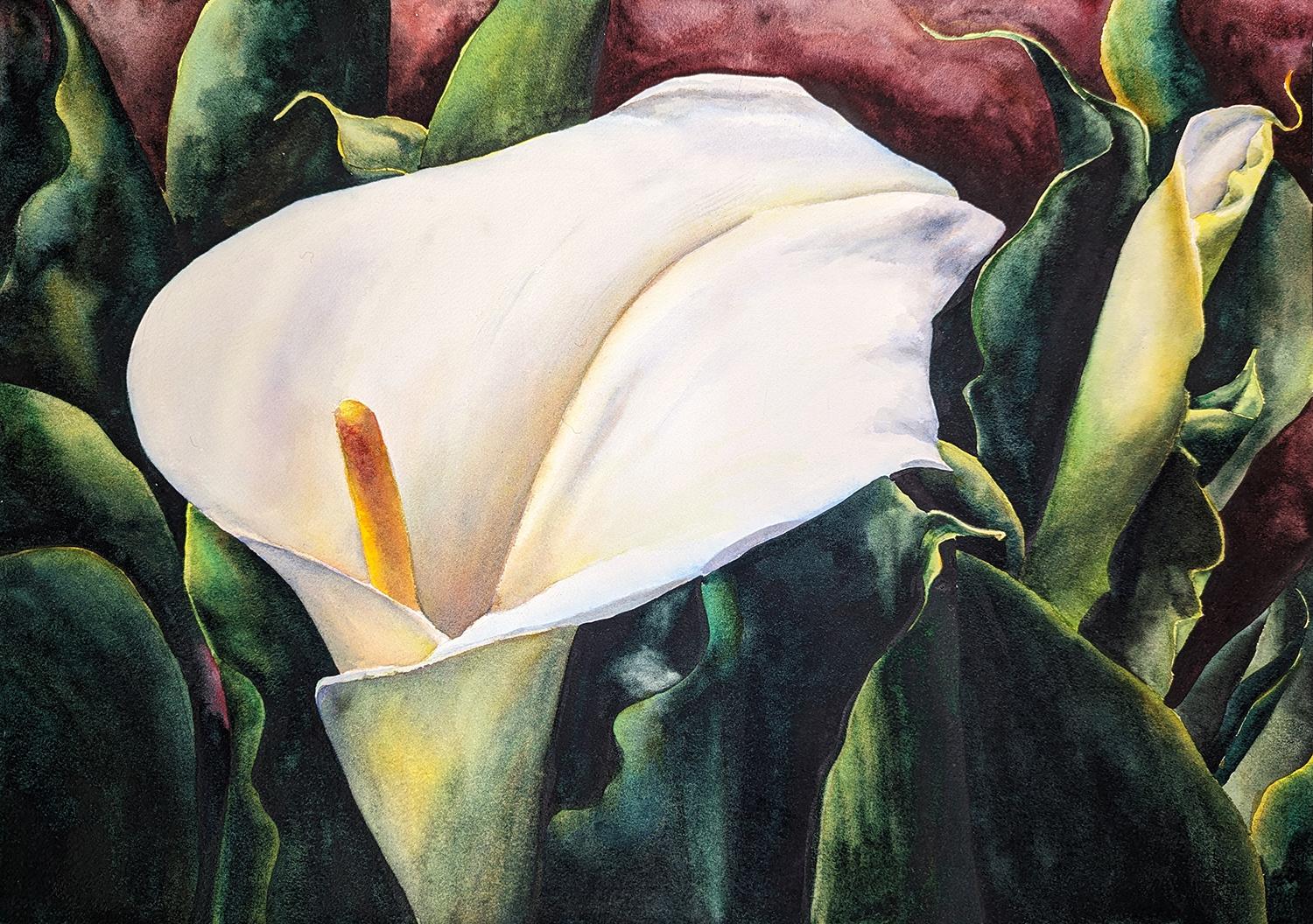 Jinny Tomozy Still-Life - Portrait of a Lily, Original Painting