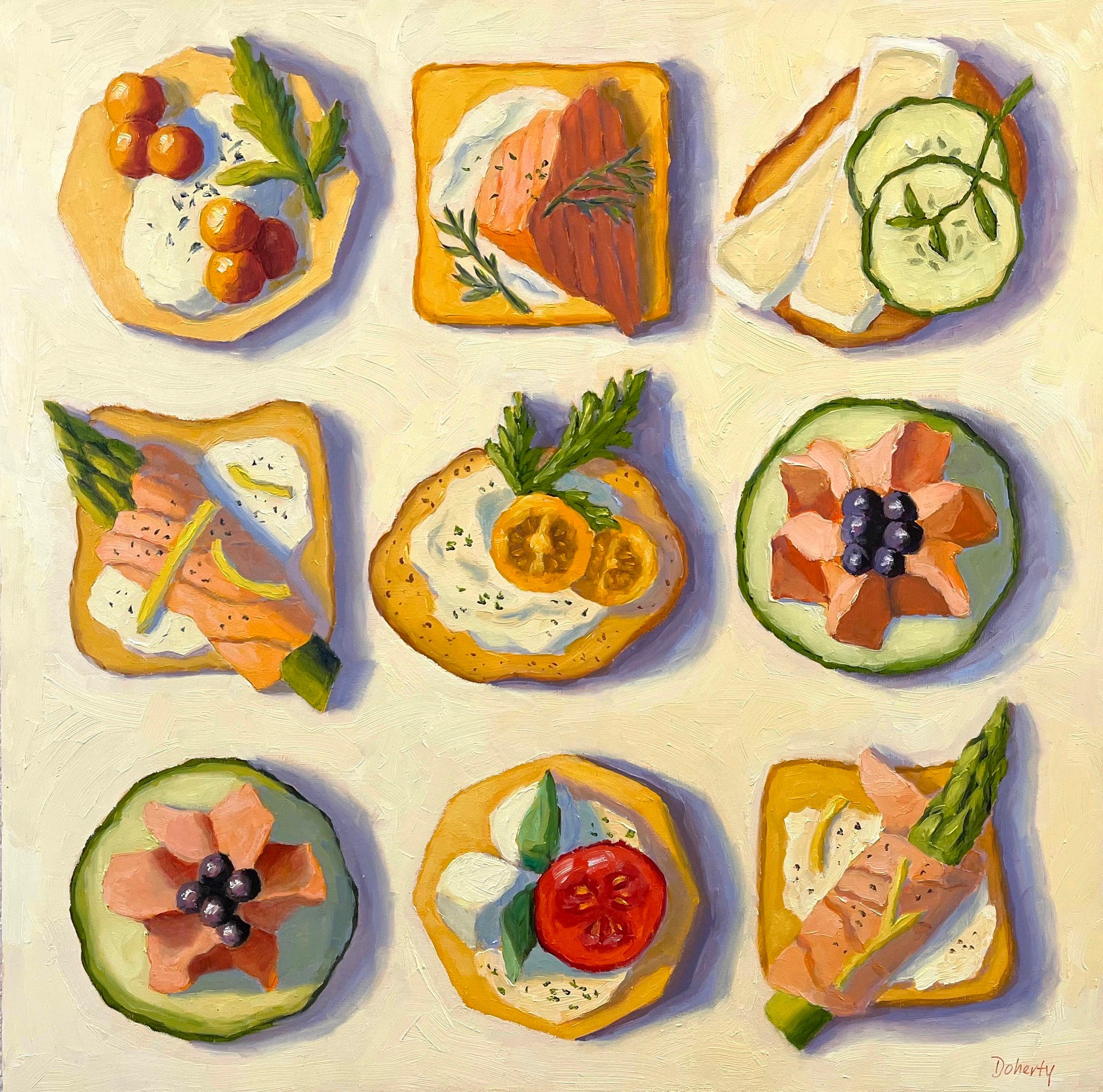 Canapes, Oil Painting - Art by Pat Doherty