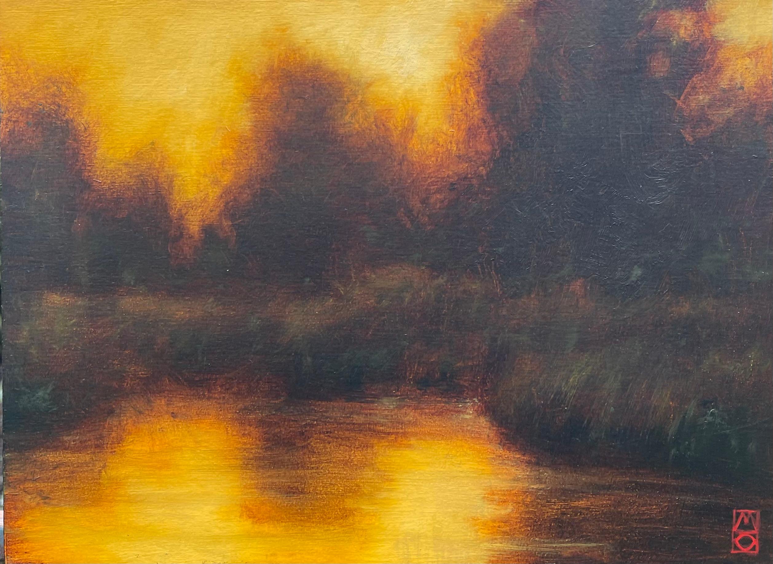 Michael Orwick Landscape Painting - Autumn Sun, Oil Painting