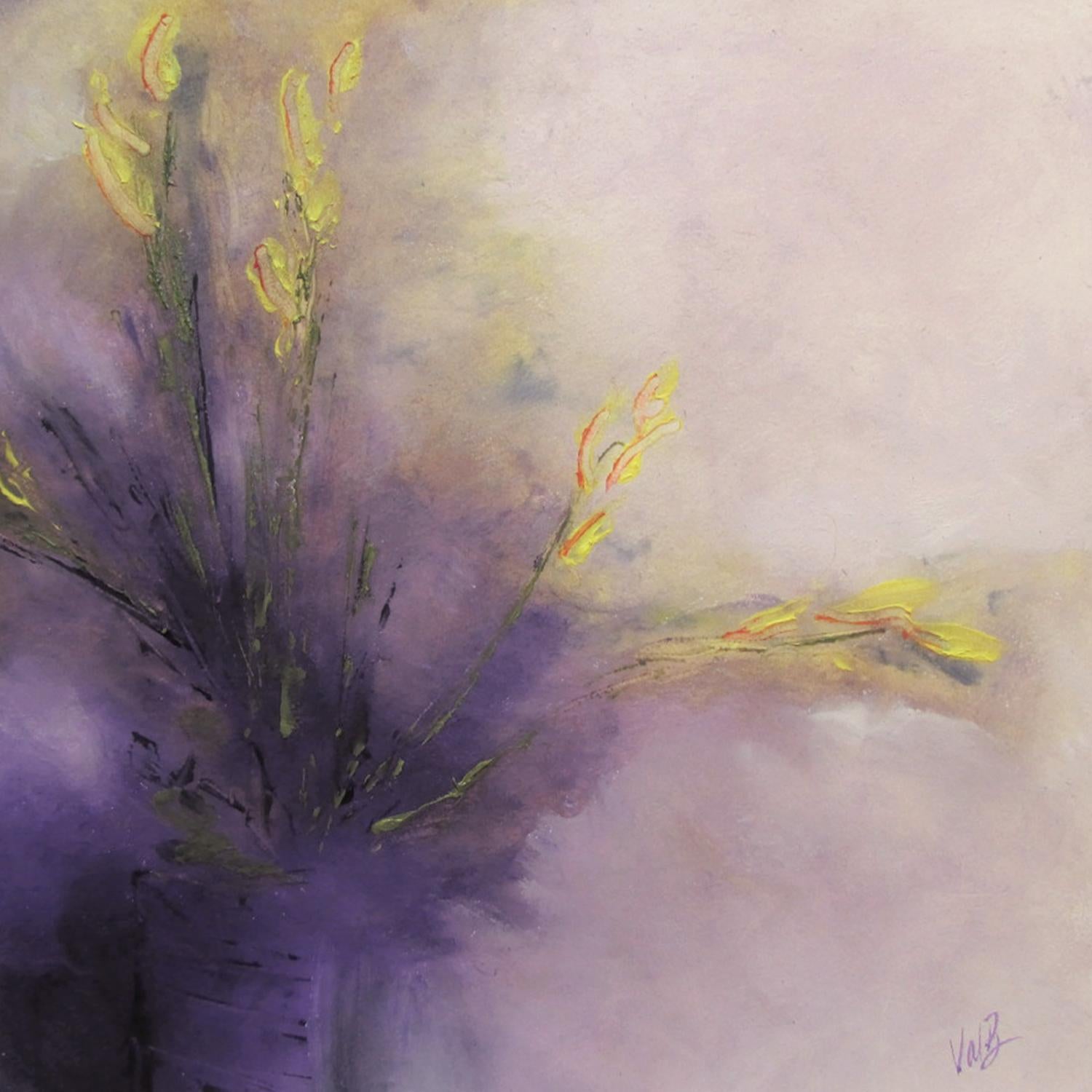 Étude florale 2, peinture à l'huile - Art de Valerie Berkely