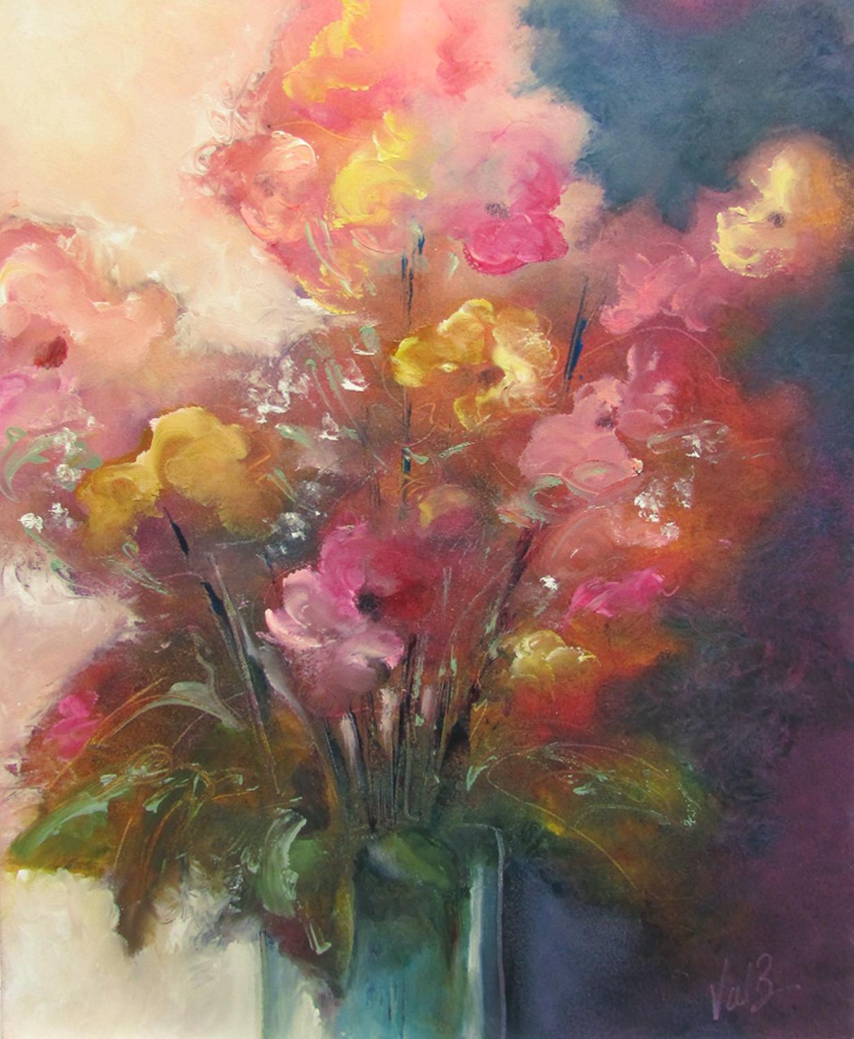 Still-Life Painting Valerie Berkely - Étude florale 13, Peinture à l'huile