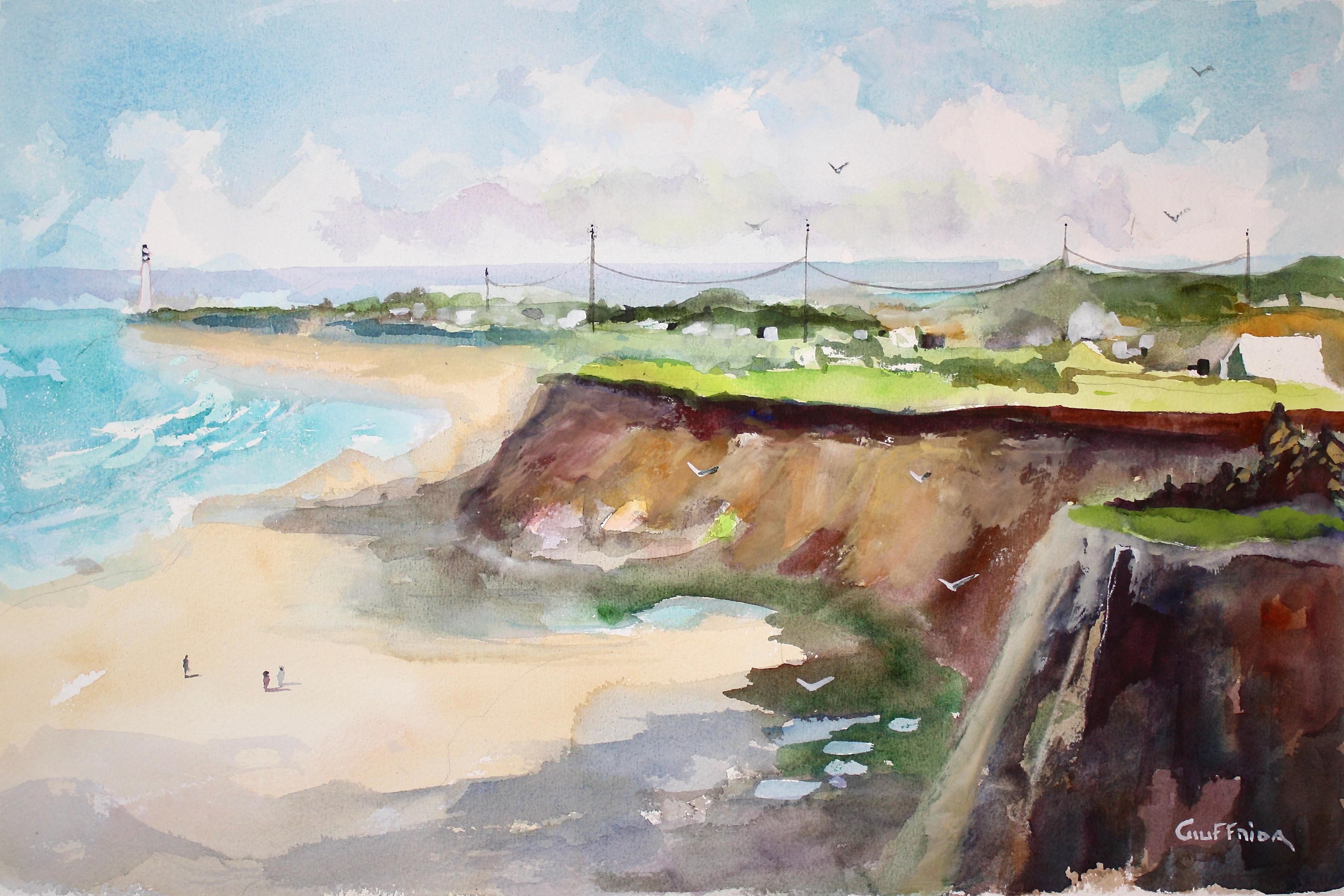 Irish Coast, Original Painting - Art by Joe  Giuffrida