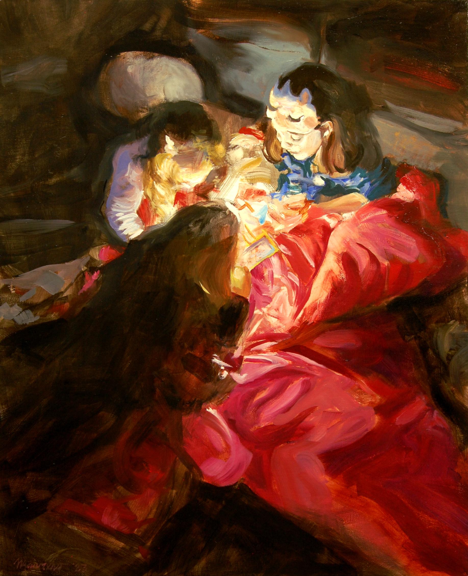 The Sleepover, Oil Painting - Art by Onelio Marrero