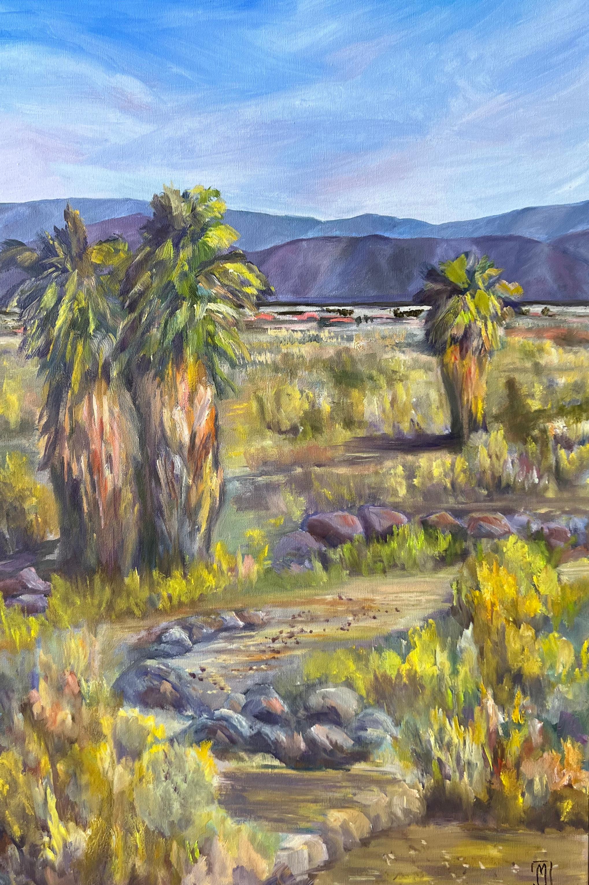 Marilyn Froggatt Landscape Painting - Borrego Palms II, Oil Painting