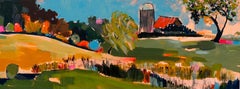 Summertime Rural Farm, Original Painting