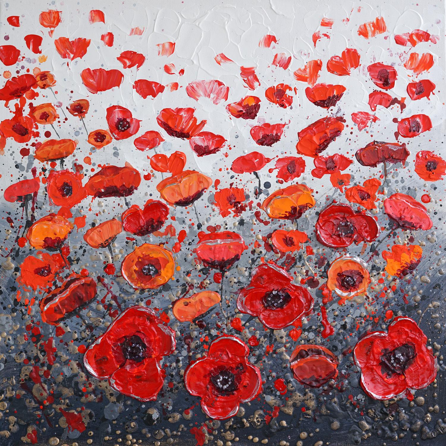 Poppy Wish, Original Painting - Art by Amanda Dagg