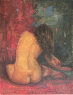 In Green and Scarlet, Oil Painting