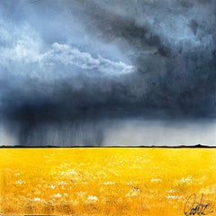 Rain Over Flowers, Original Painting