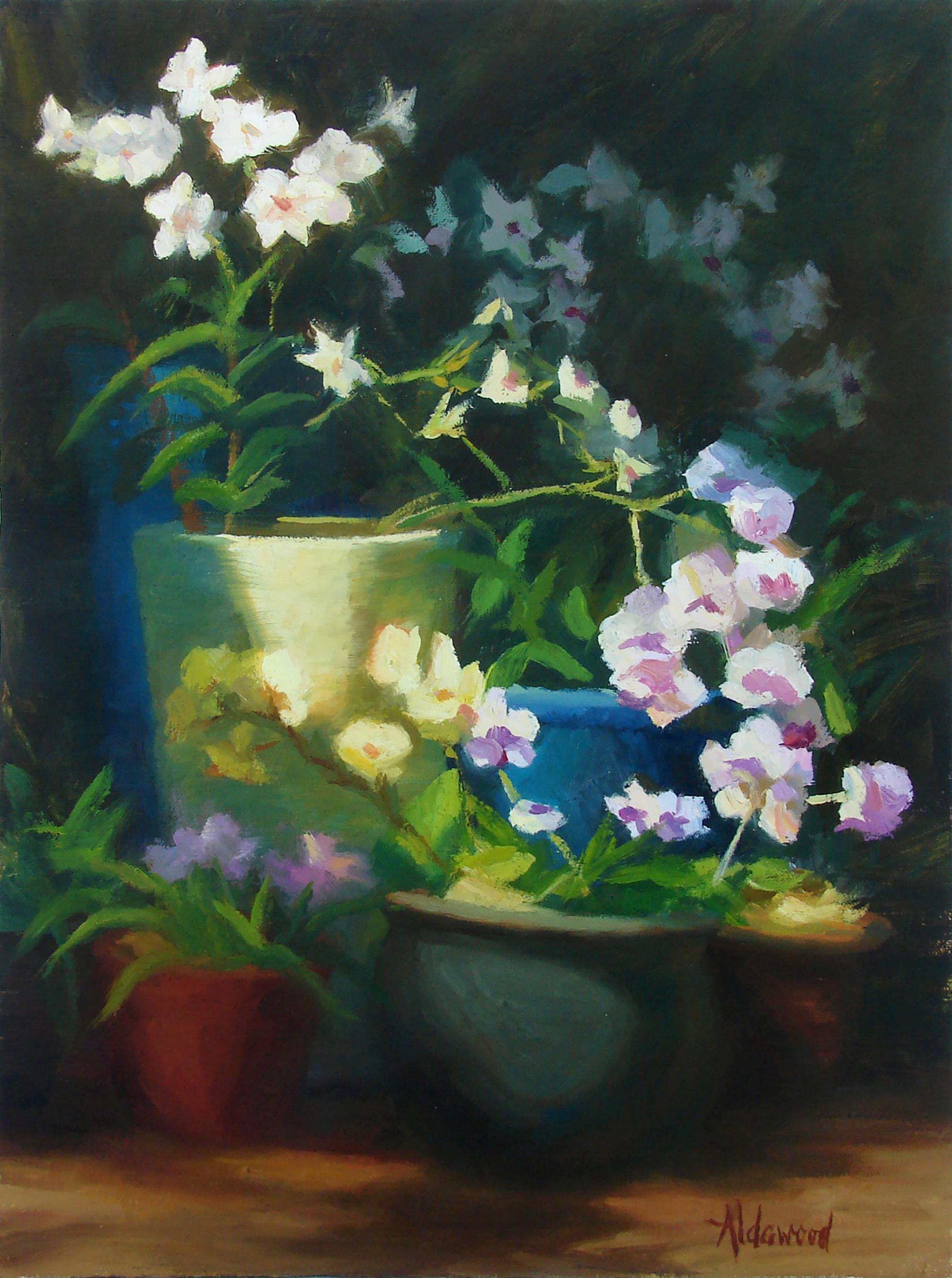 Conservatory Orchids, Oil Painting - Art by Sherri Aldawood