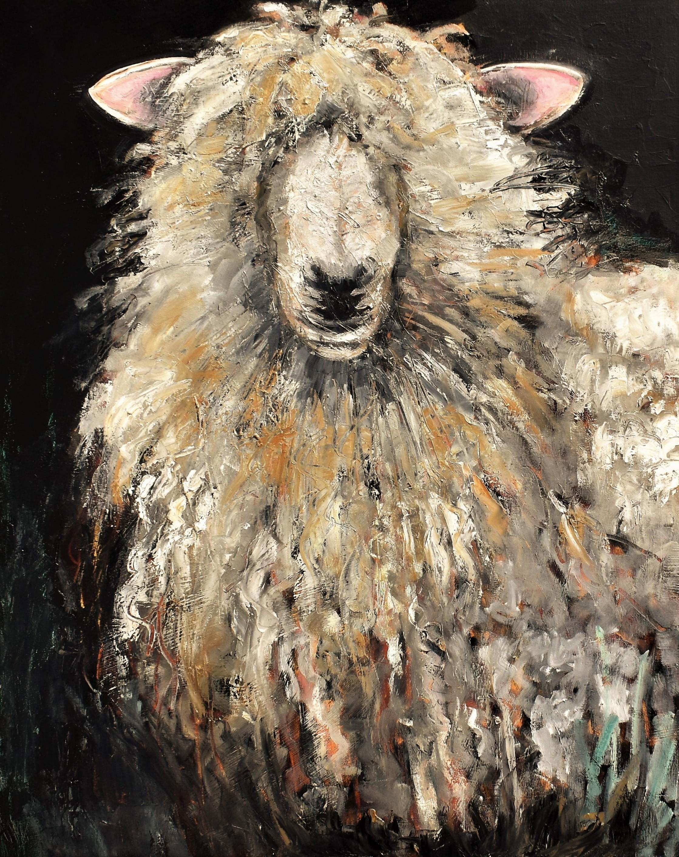 Mary Pratt Animal Painting - Ewe, Oil Painting