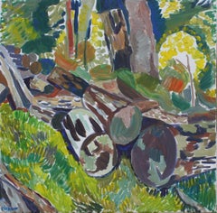 Woodpile, Original Painting
