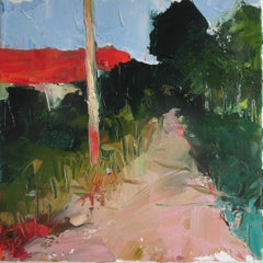 Path with Pole, Seguret, France, Original Painting