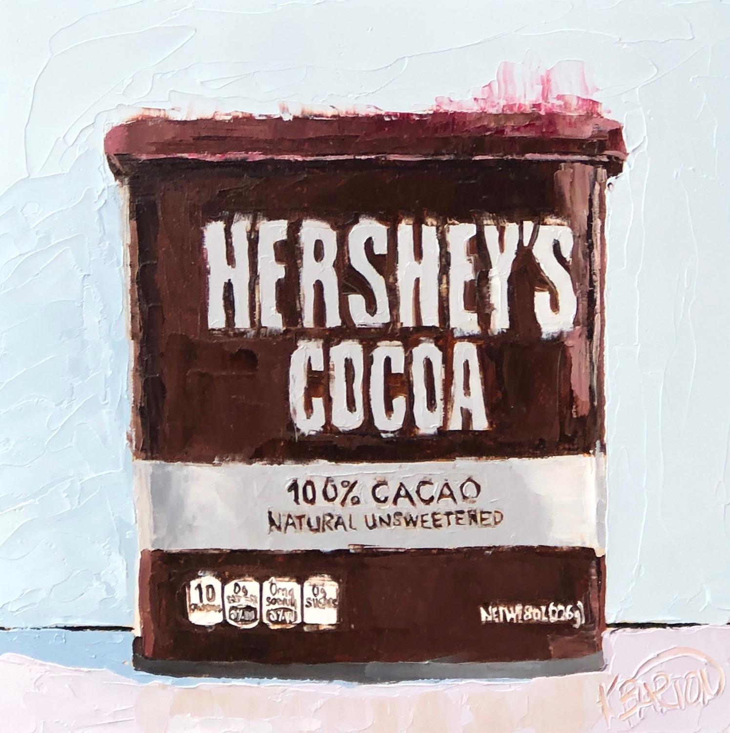 Karen Barton Still-Life Painting - Hershey's Cocoa, Oil Painting