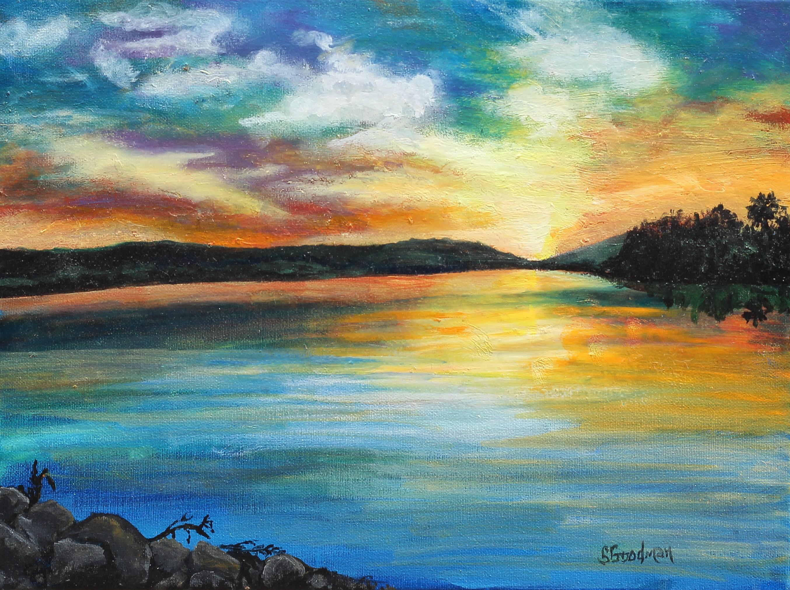 Sunset, Oil Painting