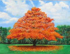 Autumn Tree, Oil Painting