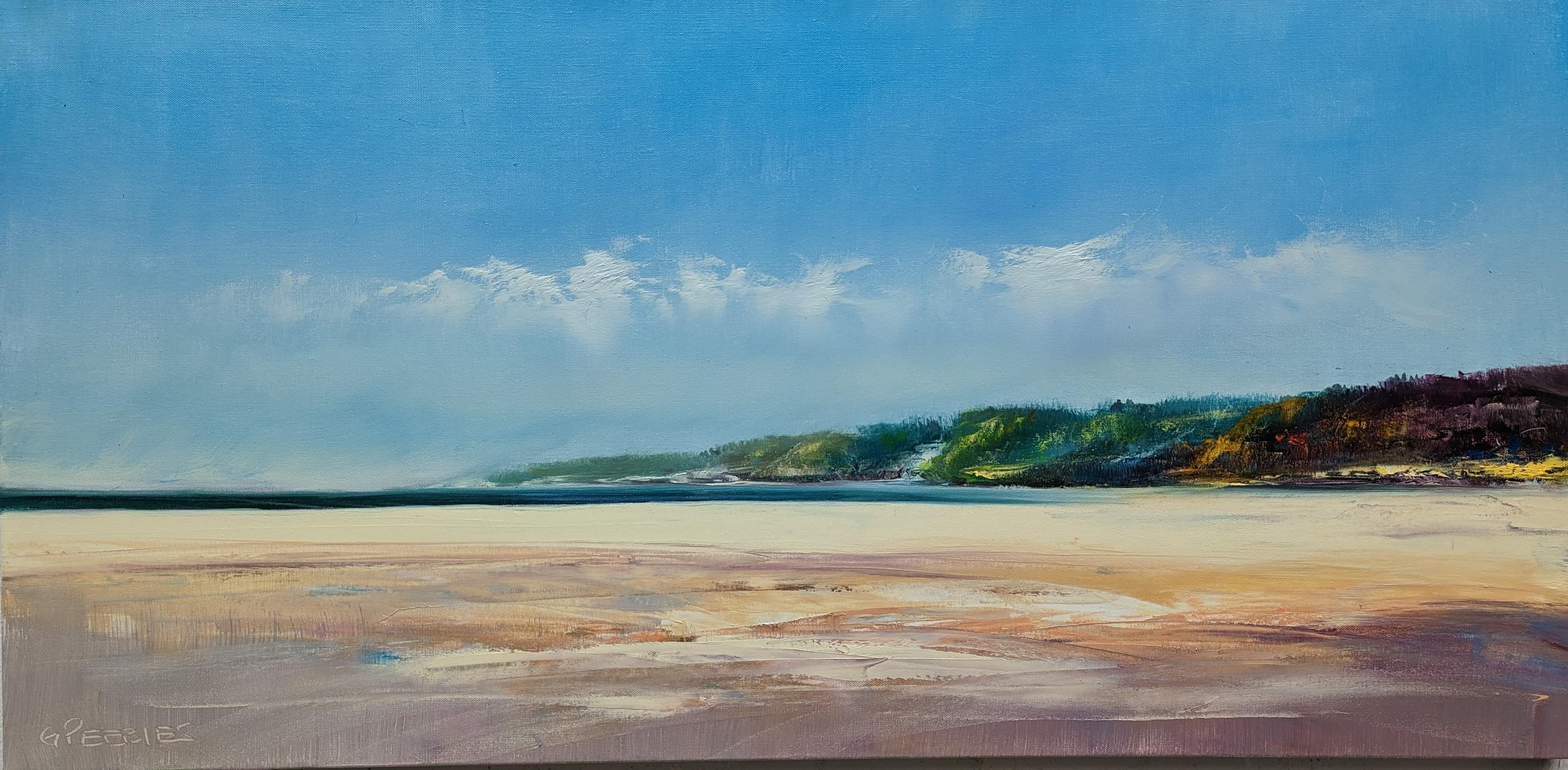 Landscape Painting George Peebles - La côte, peinture à l'huile