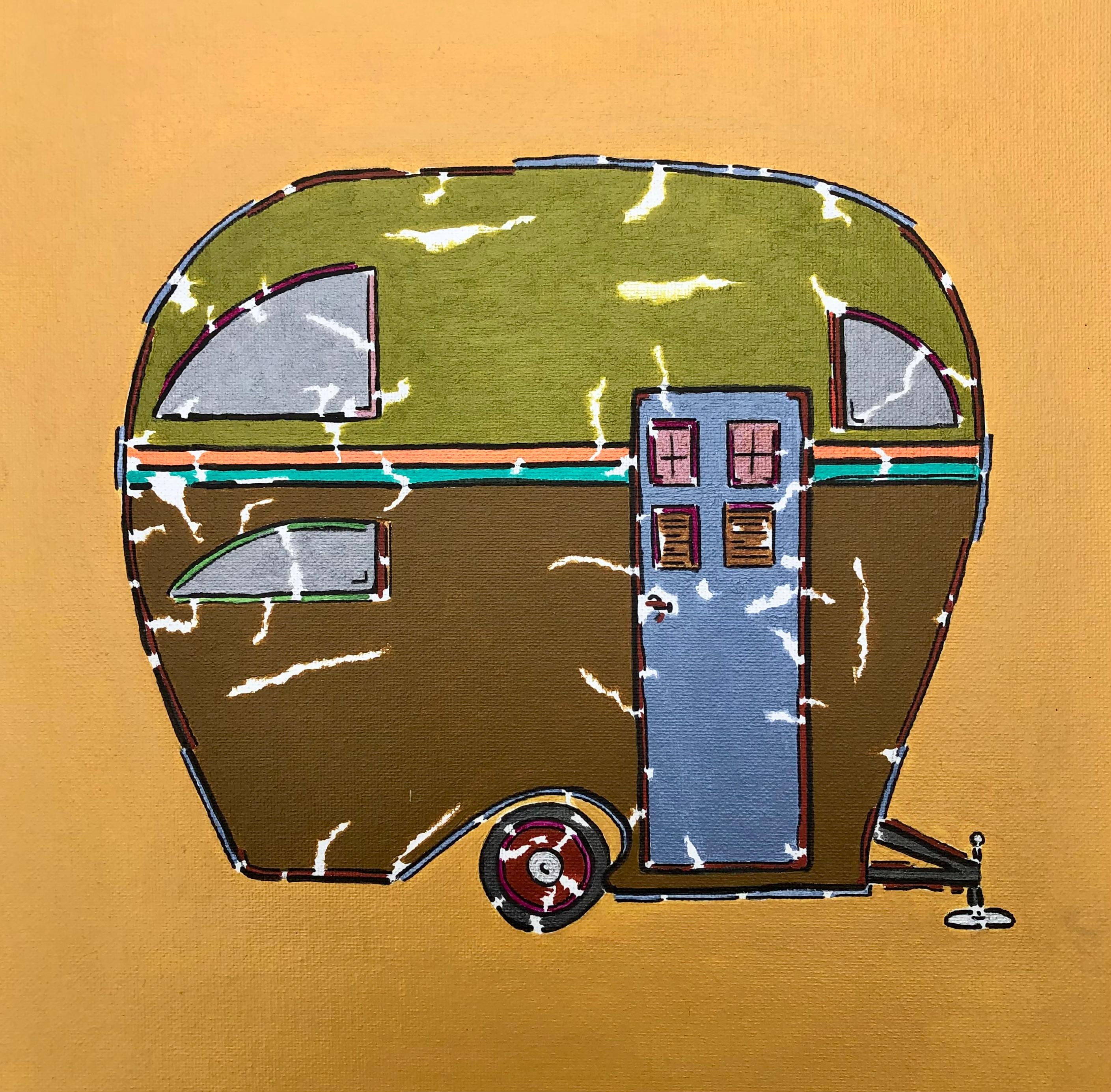 No One Ever Says Trailer, Original Painting - Art by John McCabe