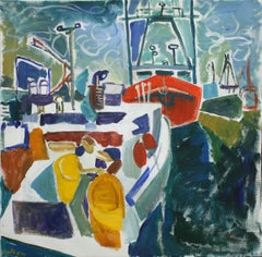 Boats in Color, Original Painting