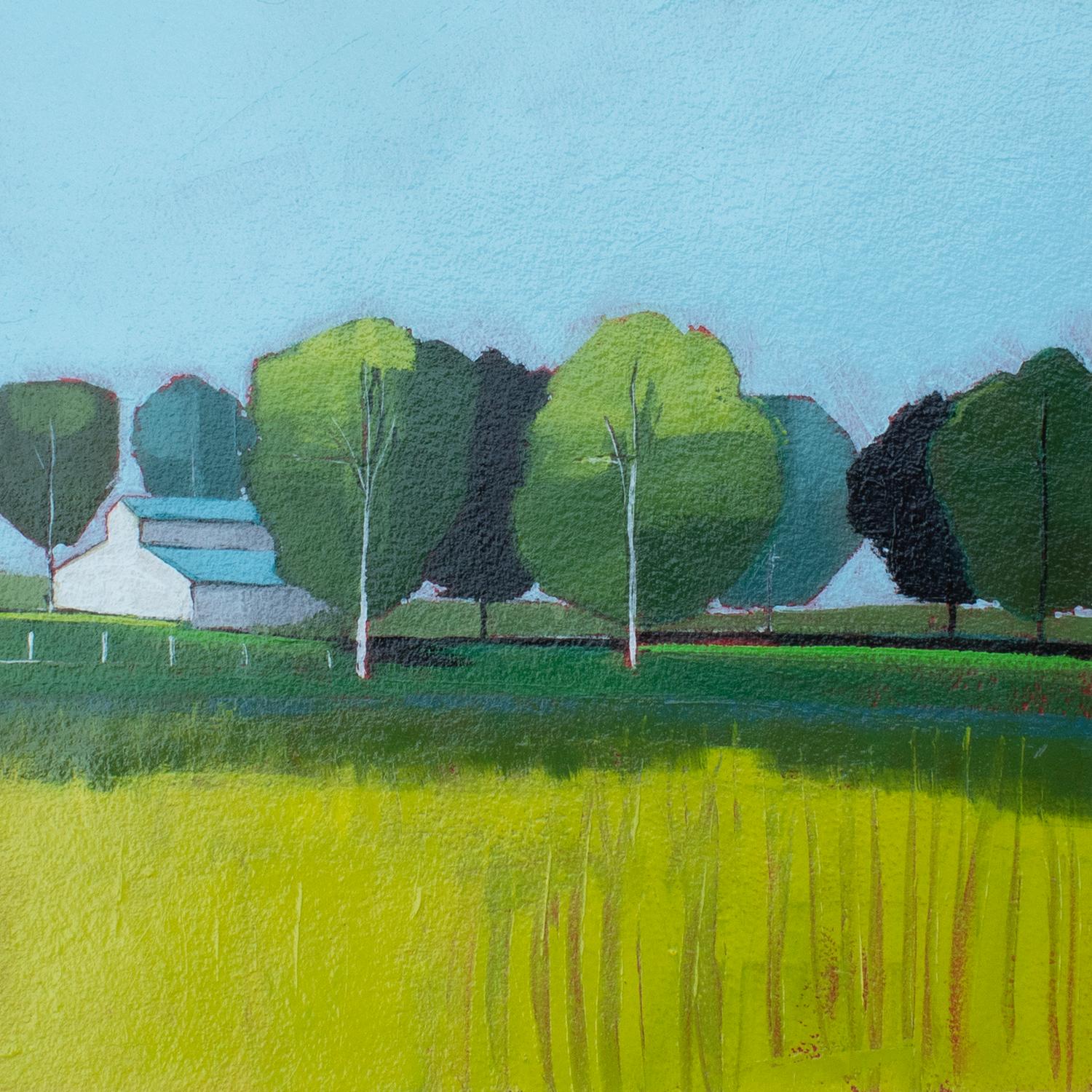 Ruth LaGue Landscape Painting - Family Farm, Original Painting