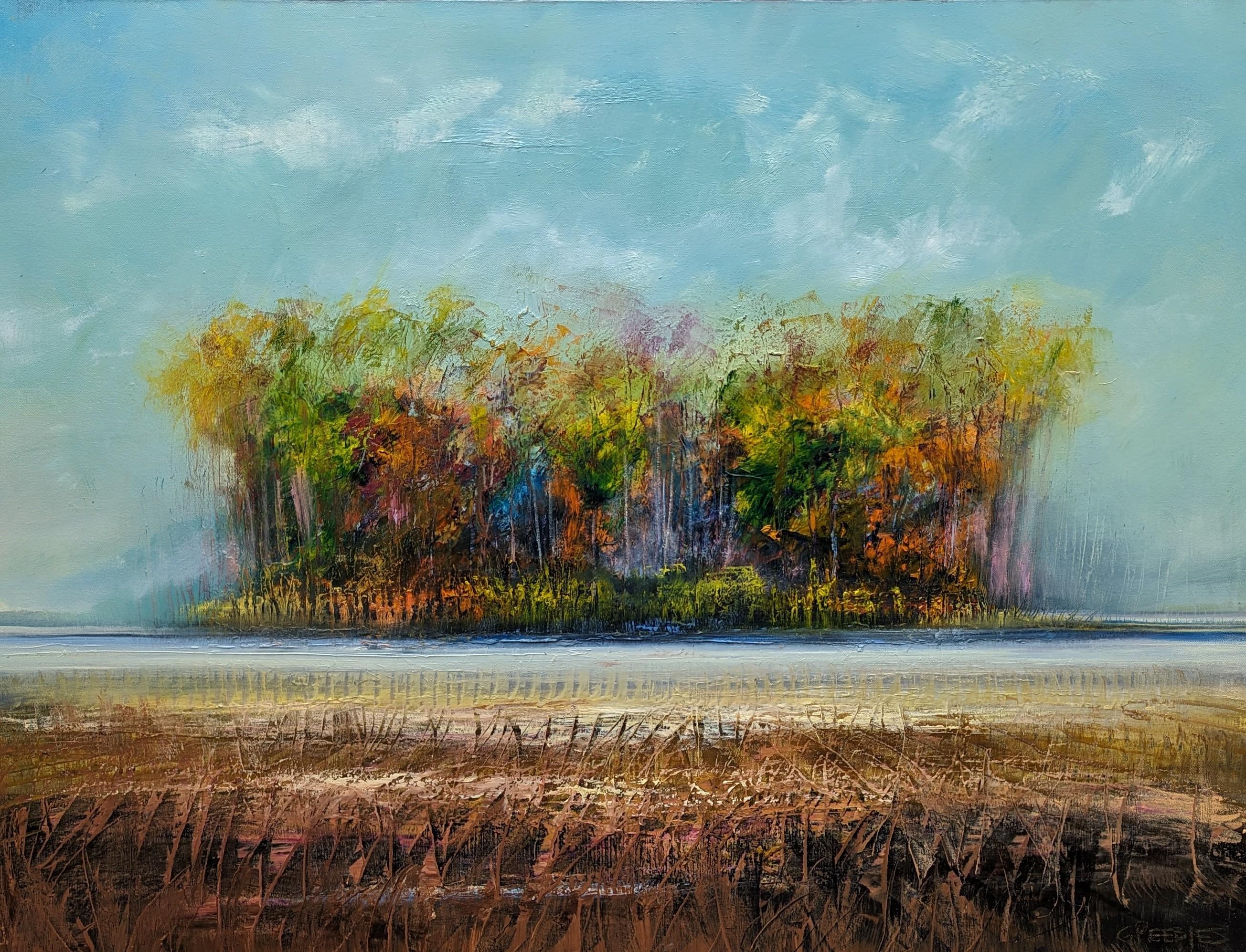 Un otoño sin cuidados, Pintura al óleo