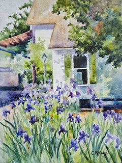 French Laundry Irises, Original Painting
