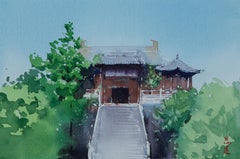 Aquarelle - Impressions de l'architecture chinoise 8, peinture originale