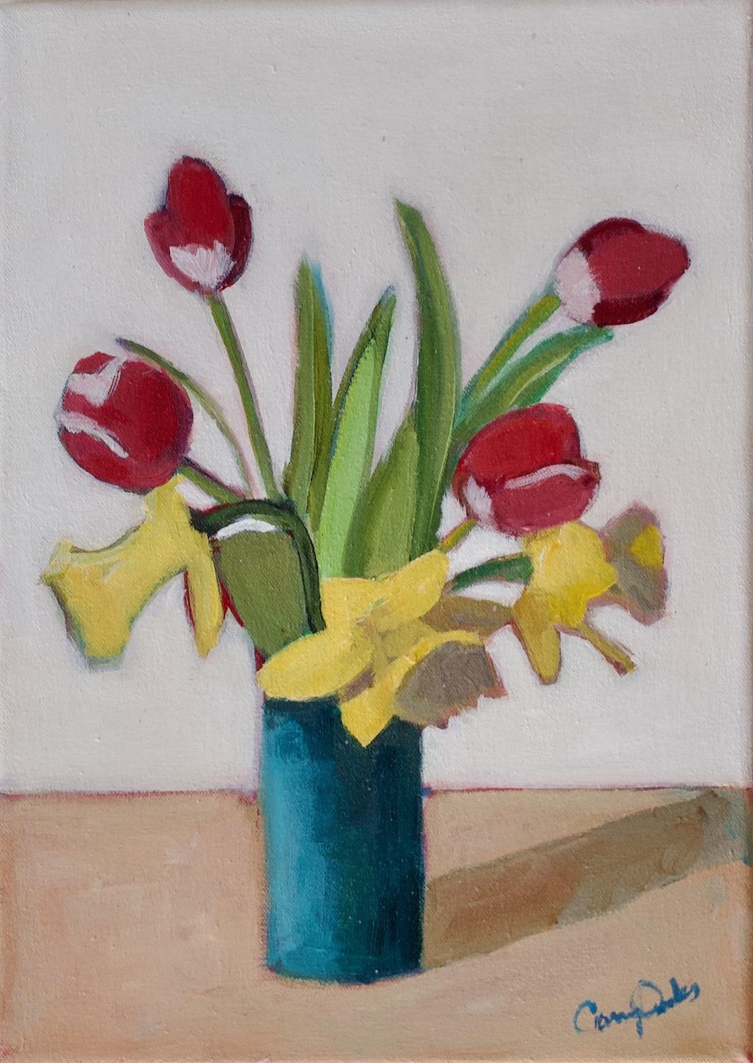 Carey Parks Still-Life Painting - Spring Flowers, Original Painting
