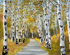 A Walk in Autumn, Oil Painting
