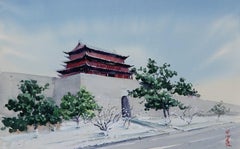 Aquarelle - Impressions de l'architecture chinoise 16, peinture originale