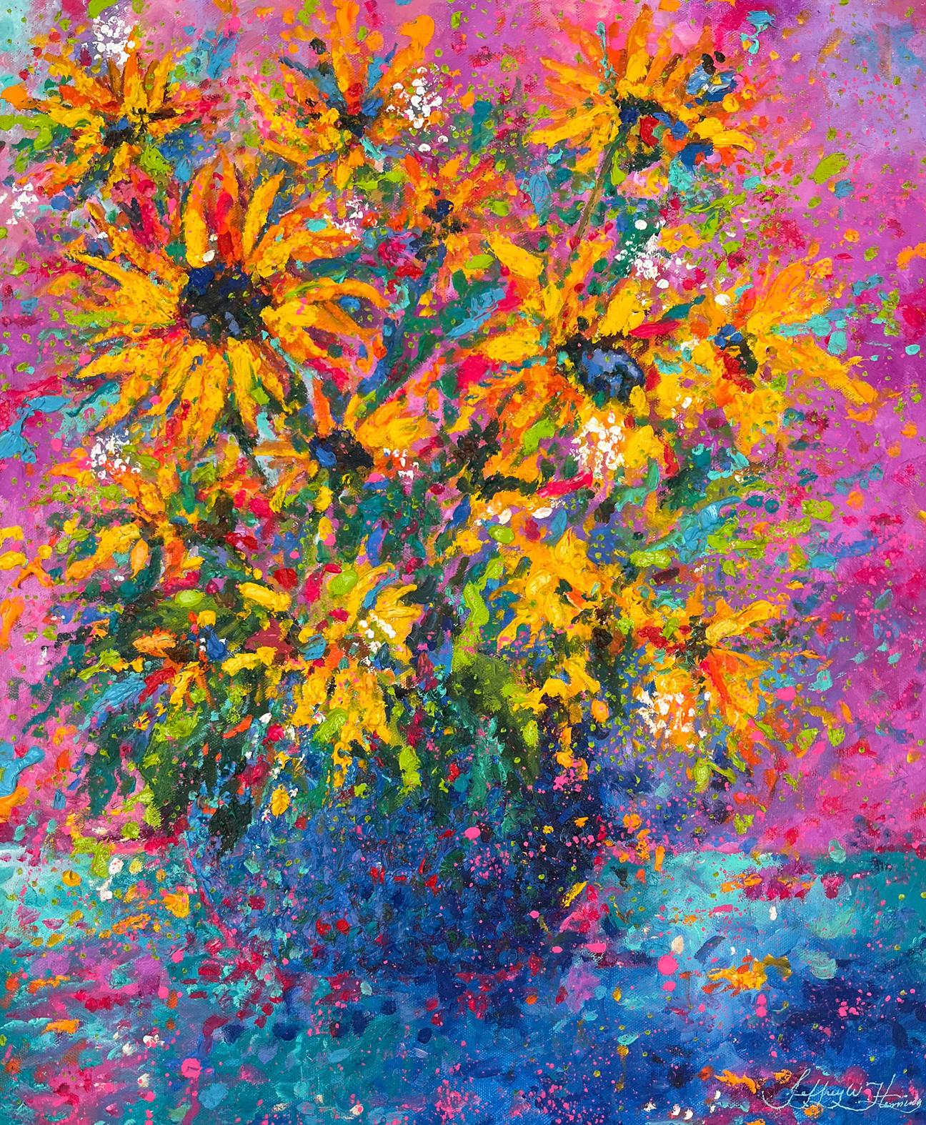 Bouquet pour Monet, peinture à l'huile