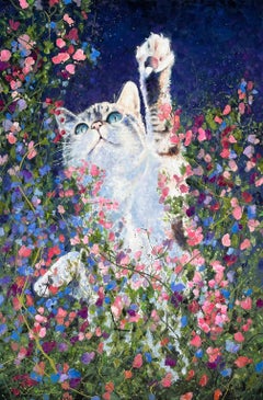 Feline Good, Oil Painting