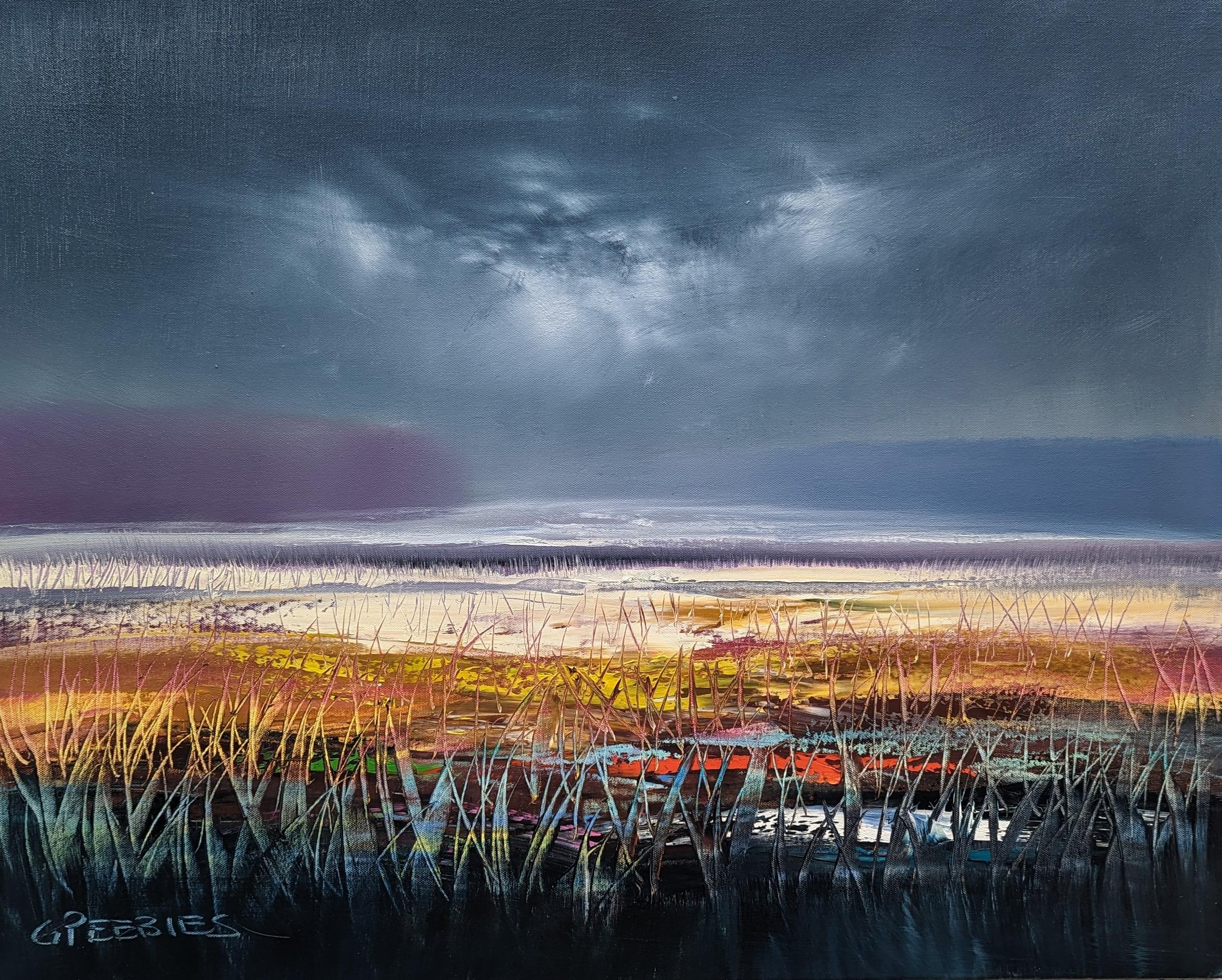 George Peebles Landscape Painting - Evening Rain, Oil Painting