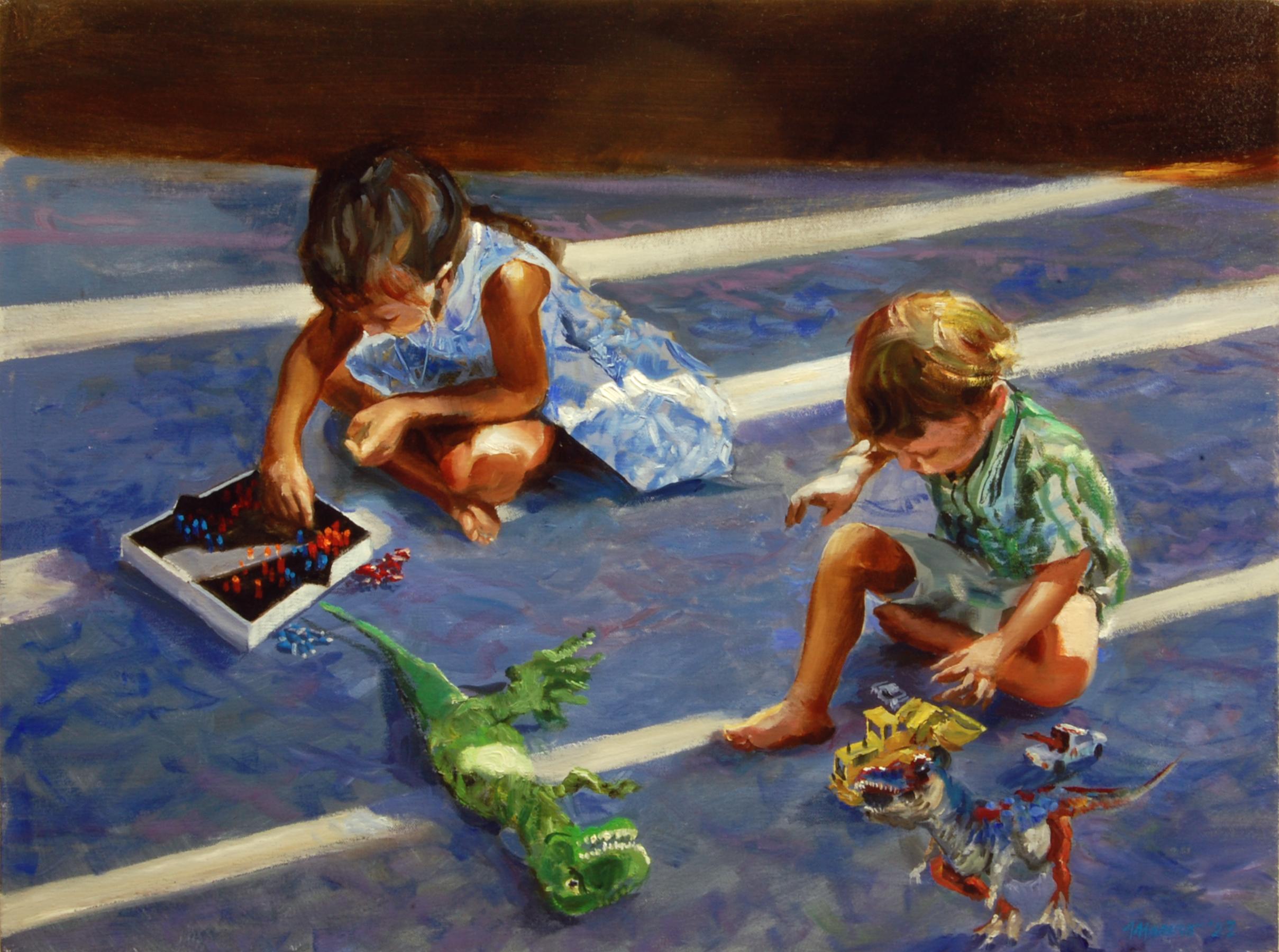 Favorite Toys, Oil Painting