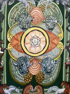 Used Four of Pentacles, Oil Painting