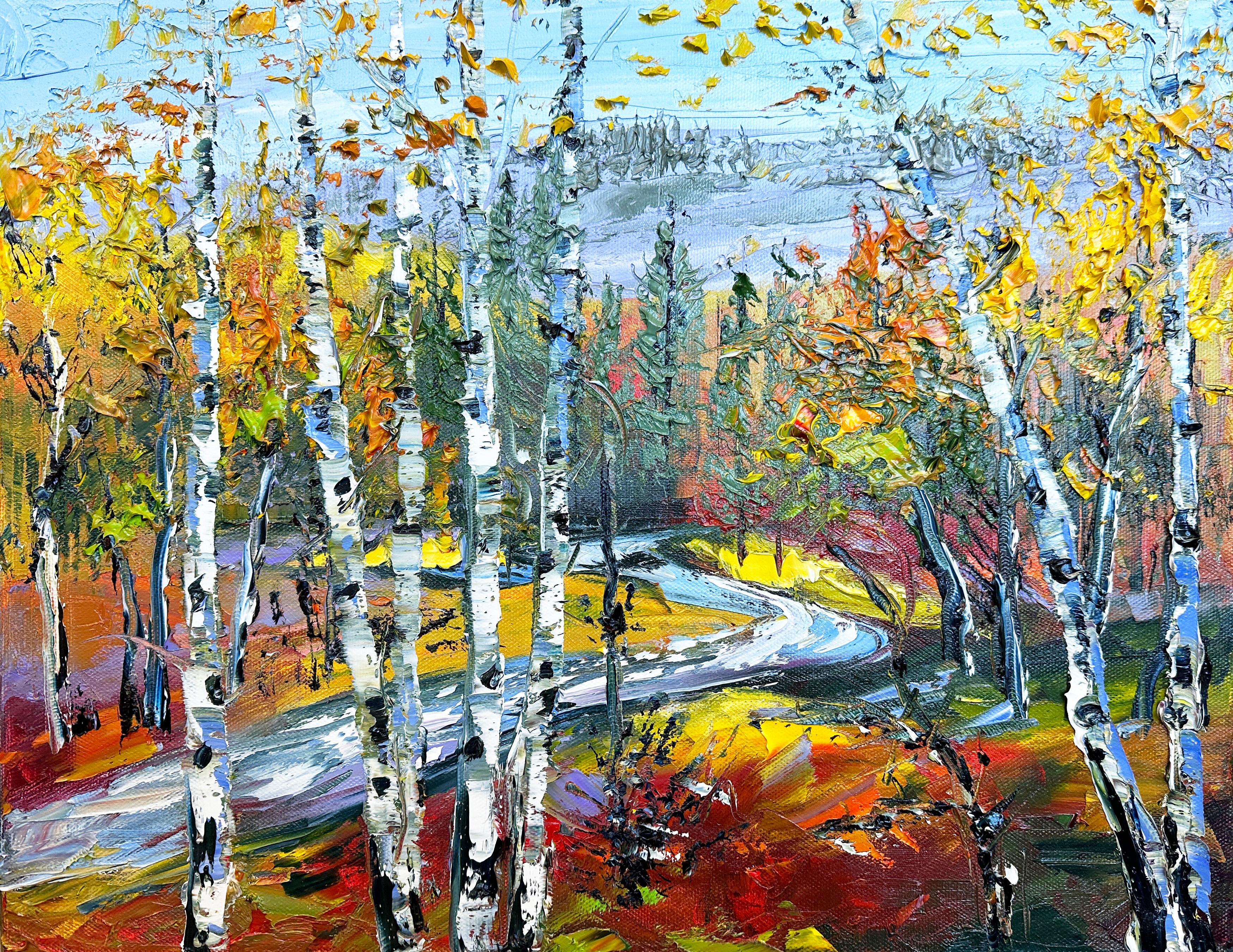Lisa Elley Landscape Painting - Colorful Symphony, Oil Painting