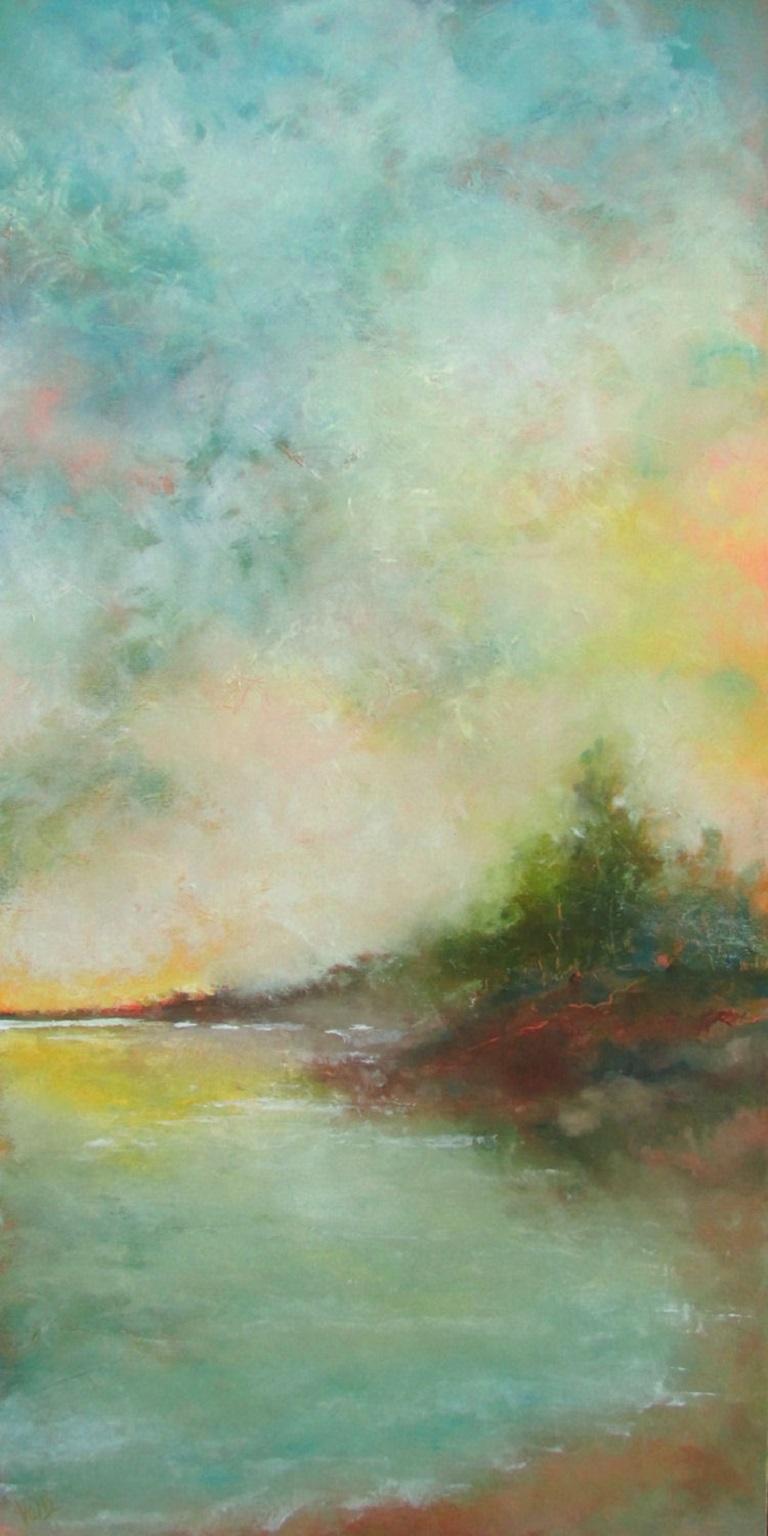 Valerie Berkely Landscape Painting – Transzendenz, Ölgemälde
