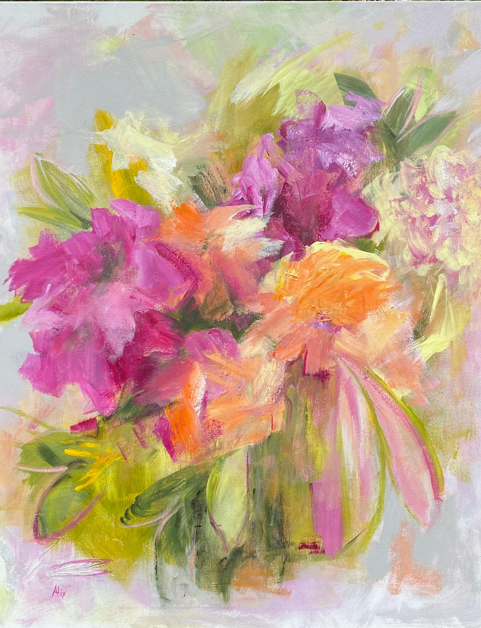 Spring Still Life with Flowers, Original Painting - Art by Alix  Palo