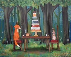 Tea in the Firefly Woods, Original Painting