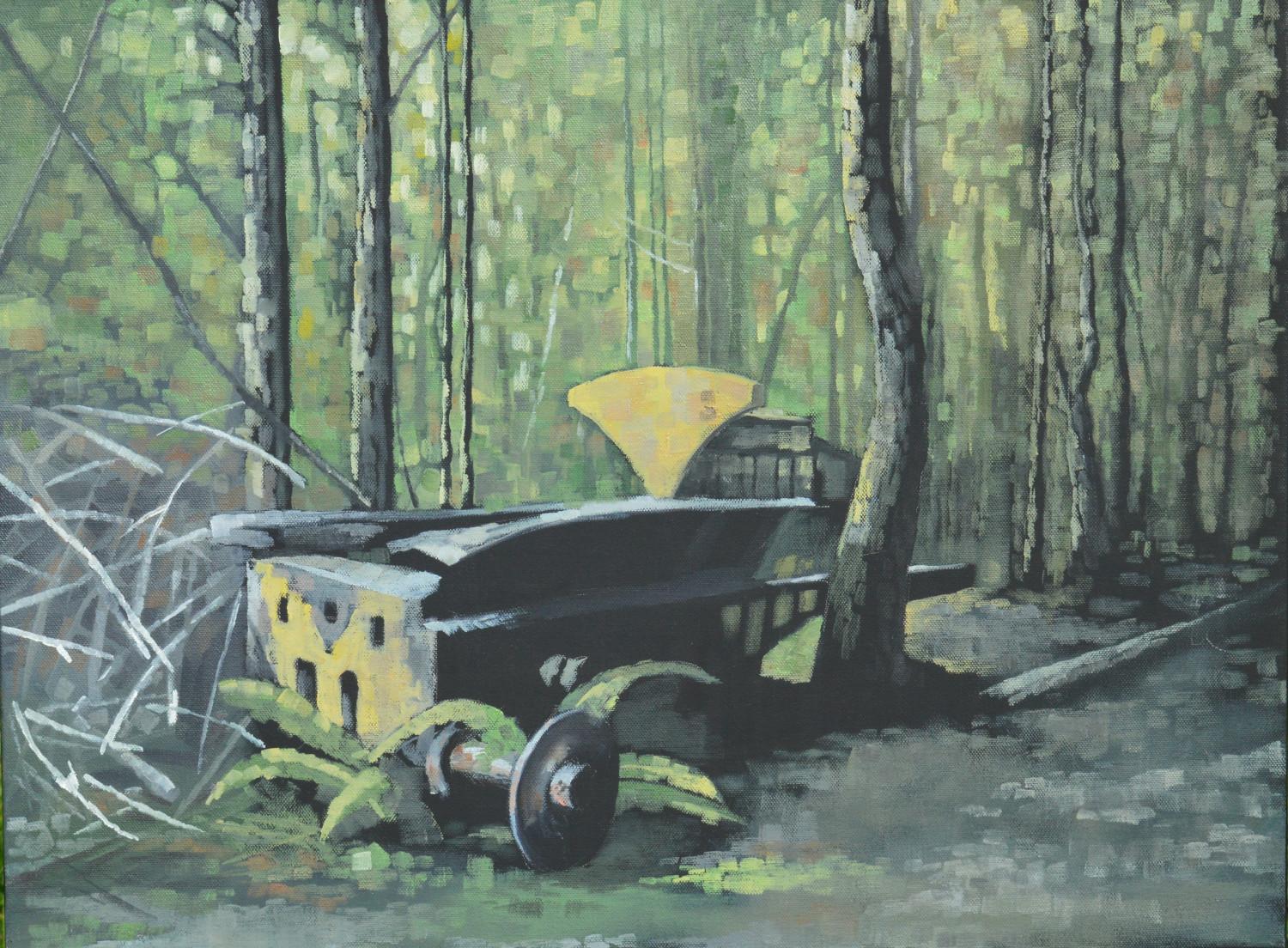 David Thelen Landscape Painting - Lost and Found, Oil Painting