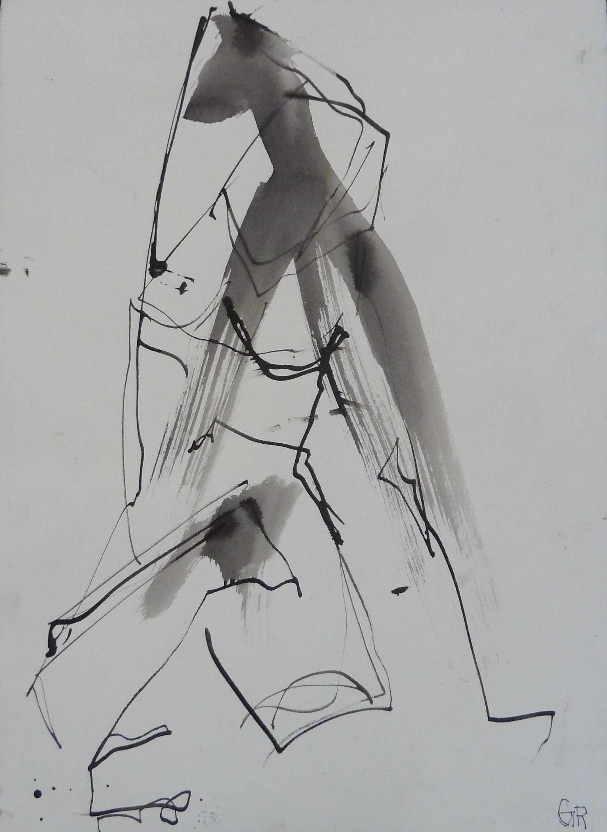 Gail Ragains Abstract Drawing – Christina, Abstraktes Gemälde