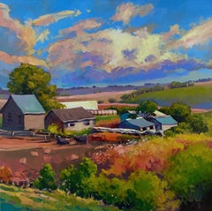 Used Overlooking the Farm, Original Painting