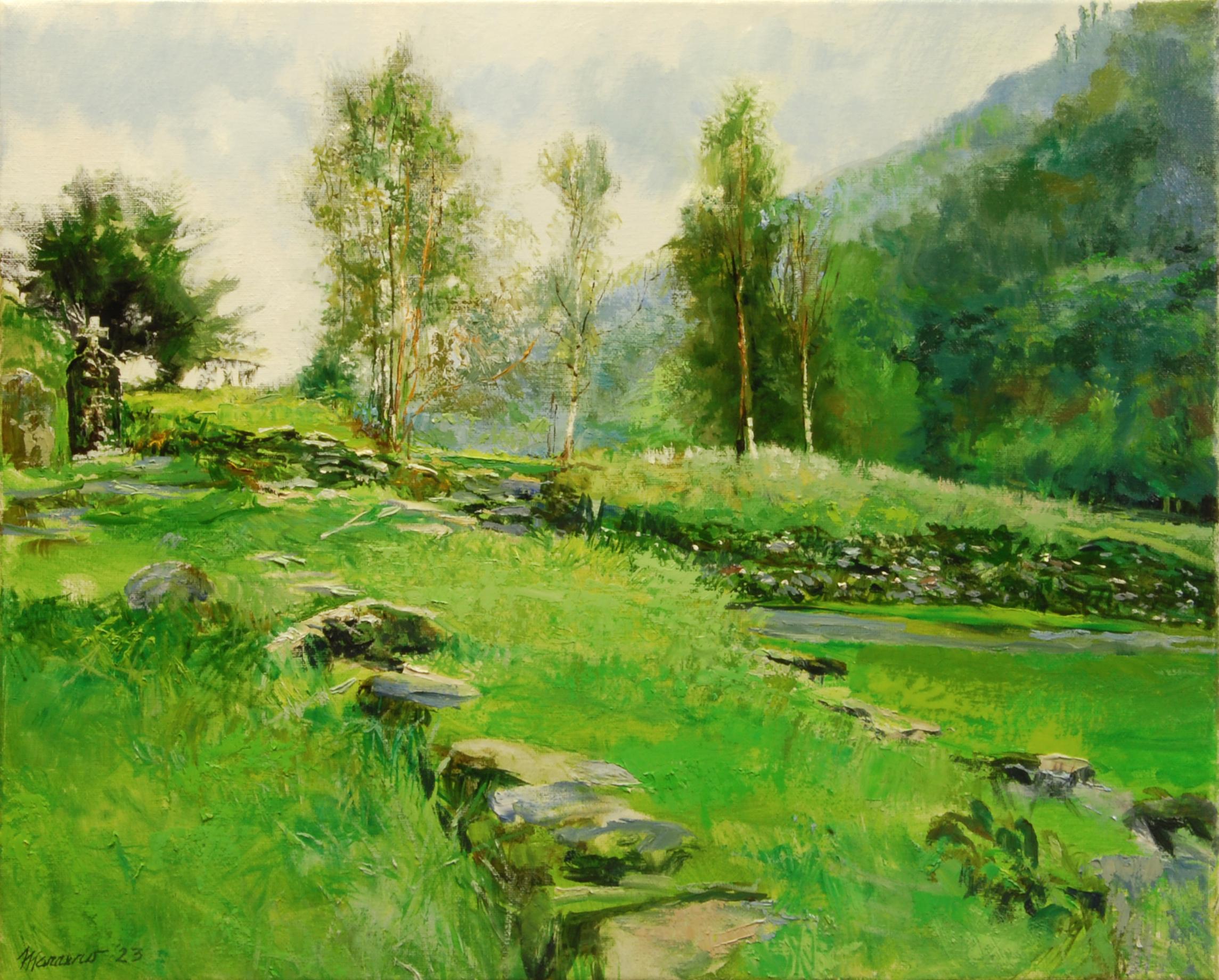Glendalough Cemetery, Oil Painting