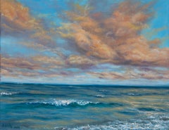 Nuages, peinture à l'huile