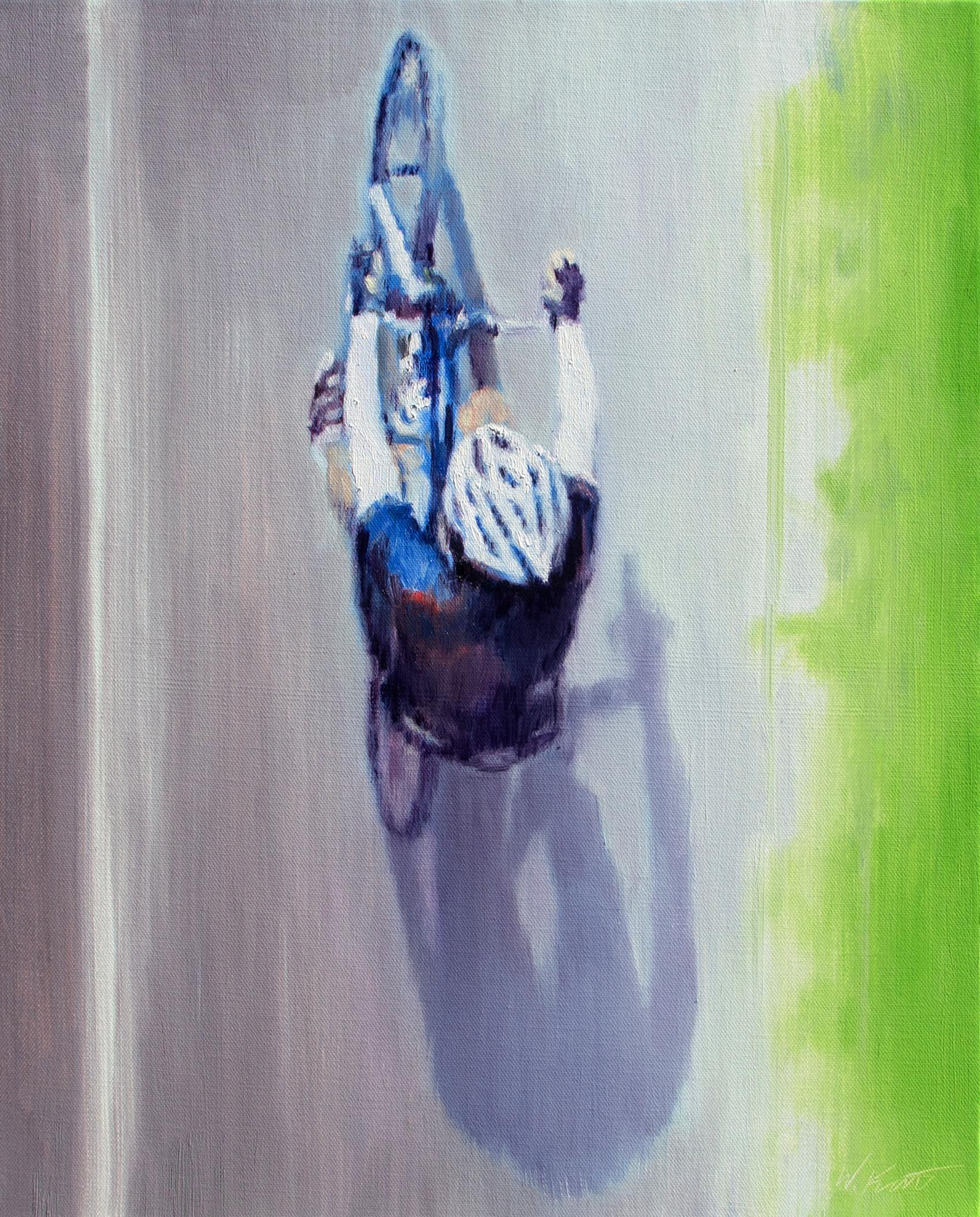Warren Keating Figurative Painting - Morning Ride, Oil Painting