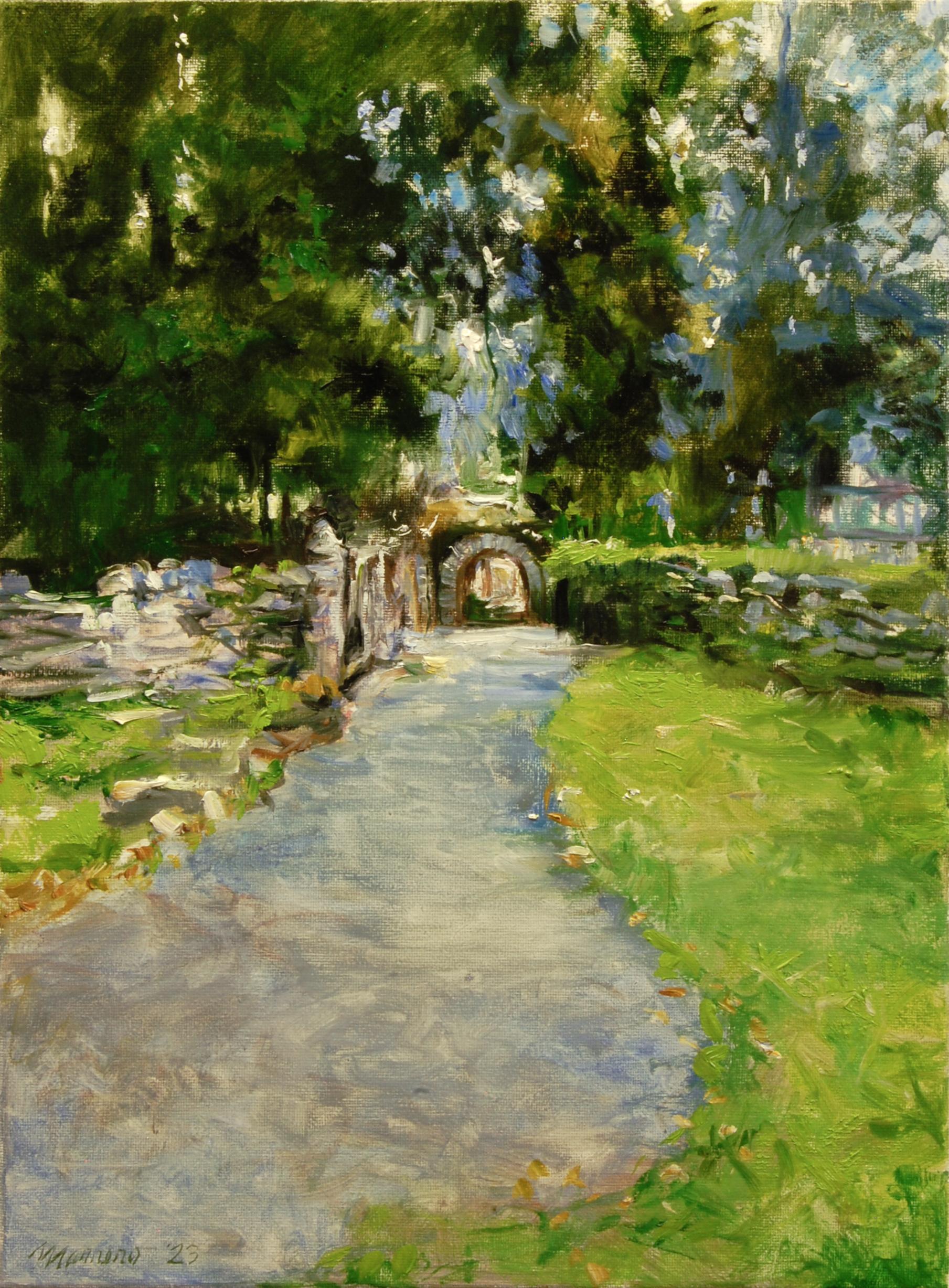 The Path at Glendalough Monastery, Oil Painting