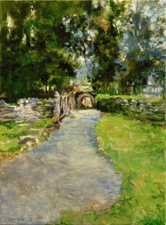 The Path at Glendalough Monastery, Oil Painting